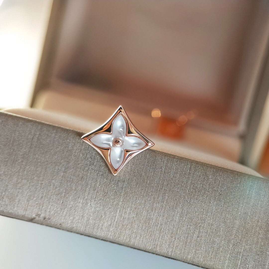 [Regalia Jewelry]STAR MOP PINK GOLD EARRINGS