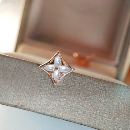 [Regalia Jewelry]STAR MOP PINK GOLD EARRINGS