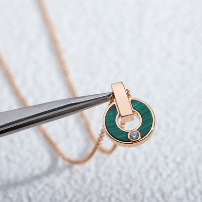 [Regalia Jewelry]GARI NECKLACE PINK GOLD MALACHITE