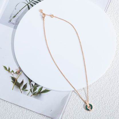 [Regalia Jewelry]GARI NECKLACE PINK GOLD MALACHITE