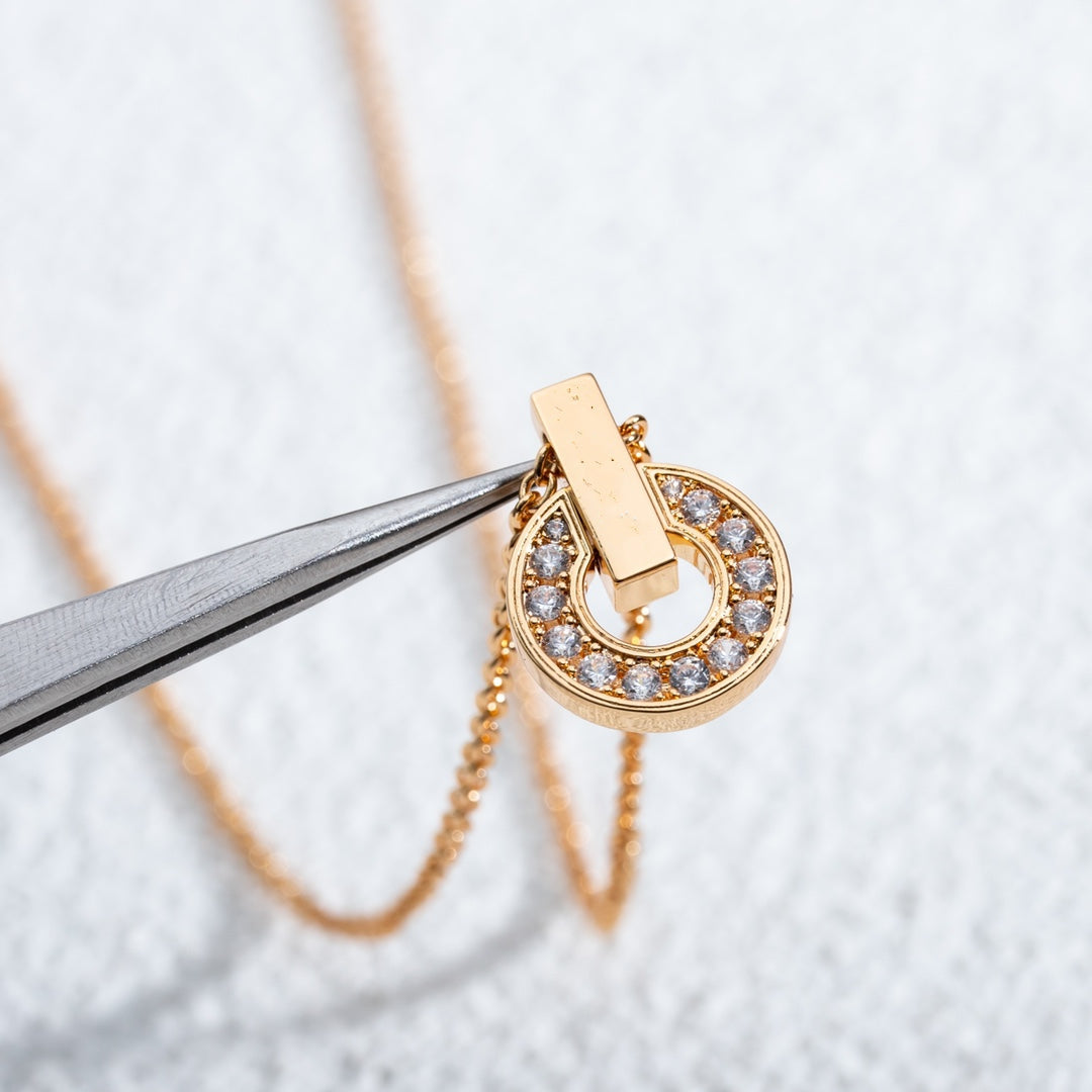 [Regalia Jewelry]GARI NECKLACE PINK GOLD DIAMOND