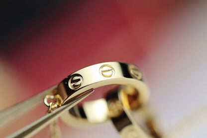 [Regalia Jewelry]LOVE NECKLACE DOUBLE RING GOLD