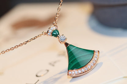 [Regalia Jewelry]DREAM NECKLACE MALACHITE DIAMOND
