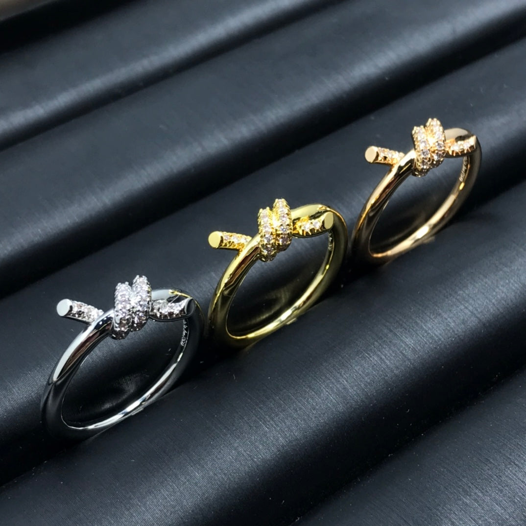 [Regalia Jewels]KNOT RING 1.2MM DIAMOND