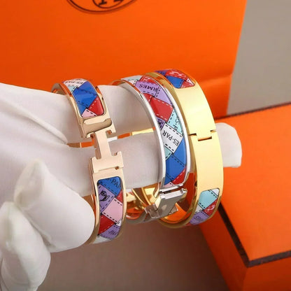 [Regalia Jewelry]H BRACELET DOTTED BORDER 12MM
