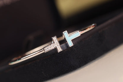 [Regalia Jewels]T BRACELET 1.8MM TURQUOISE DIAMOND PINK GOLD