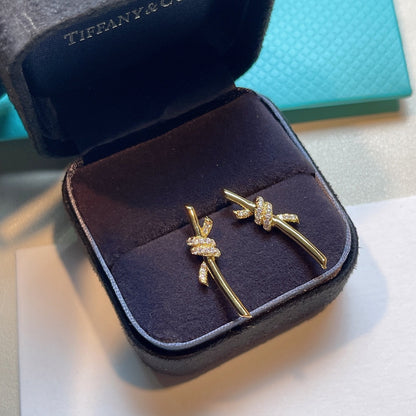 [Regalia Jewels]KNOT EARRINGS GOLD DIAMOND