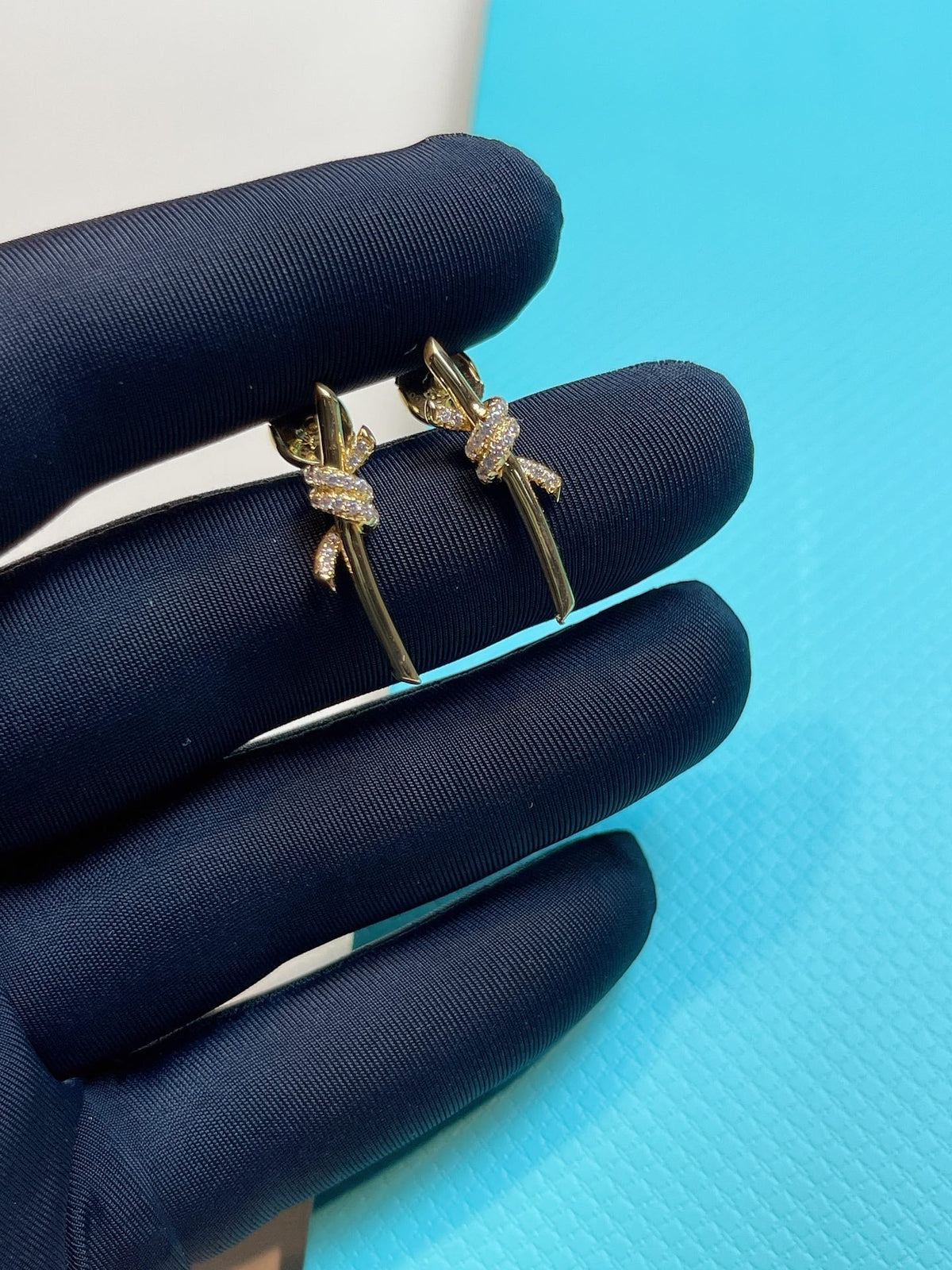 [Regalia Jewels]KNOT EARRINGS GOLD DIAMOND