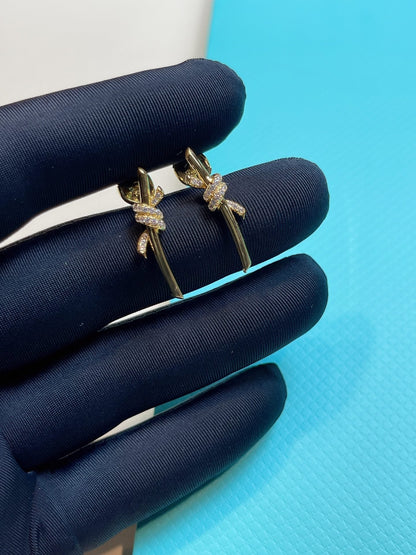 [Regalia Jewels]KNOT EARRINGS GOLD DIAMOND
