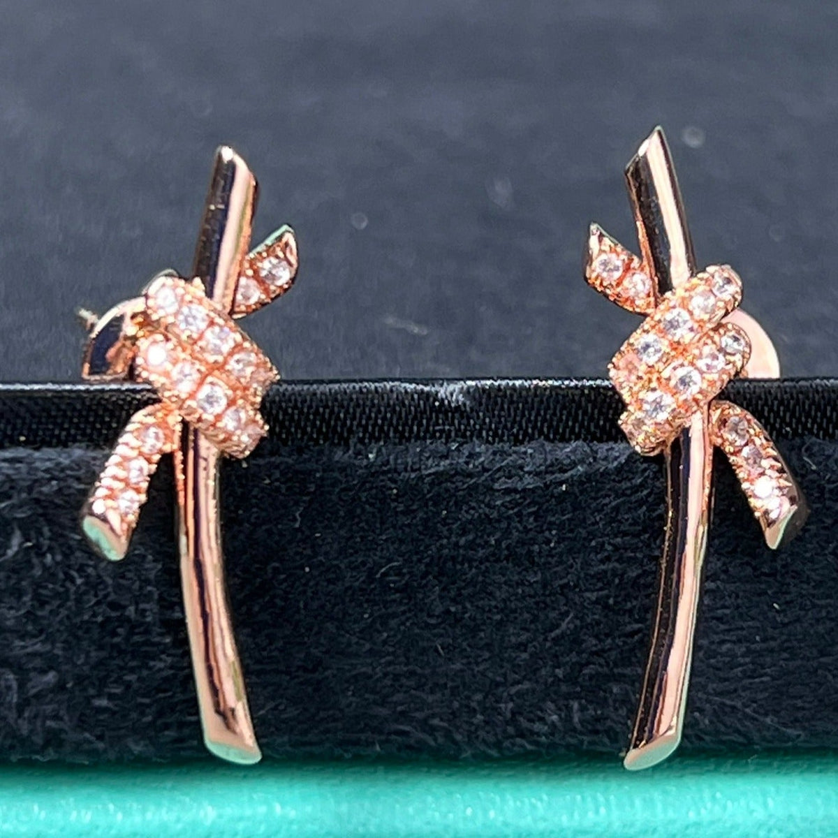 [Regalia Jewels]KNOT EARRINGS PINK GOLD DIAMOND