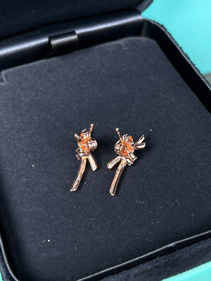[Regalia Jewels]KNOT EARRINGS PINK GOLD DIAMOND