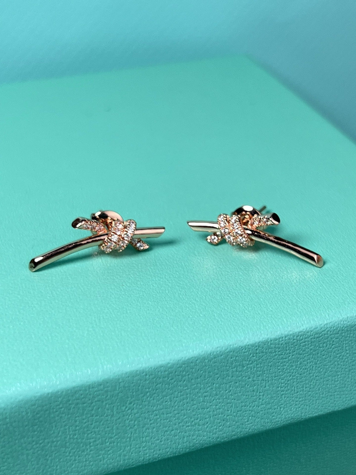 [Regalia Jewels]KNOT EARRINGS PINK GOLD DIAMOND