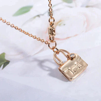 [Regalia Jewelry]AMULETTE PEDANT ROSE GOLD NECKLACE