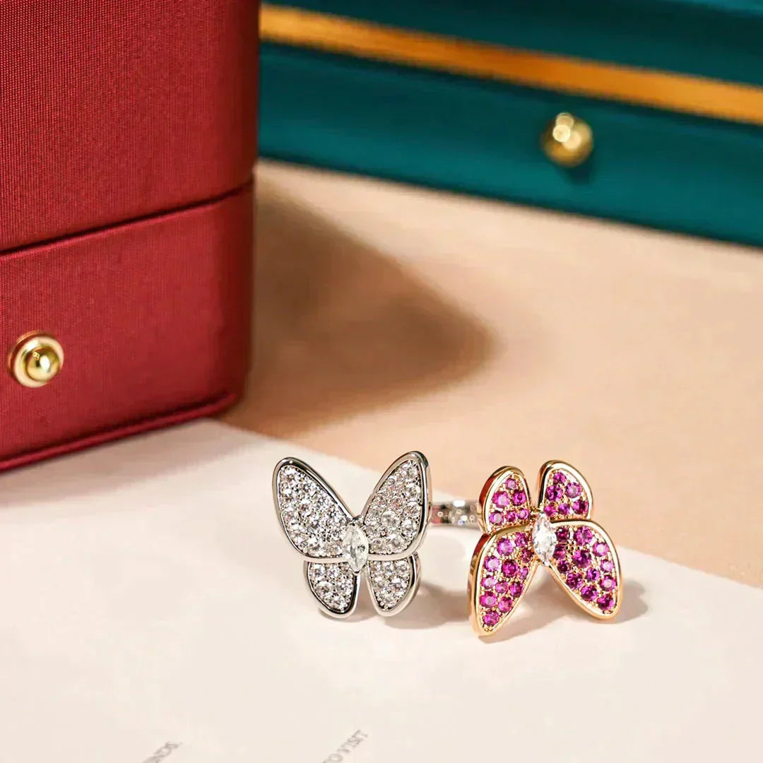 [Regalia Jewelry]TWIN BUTTERFLY DIAMOND RING