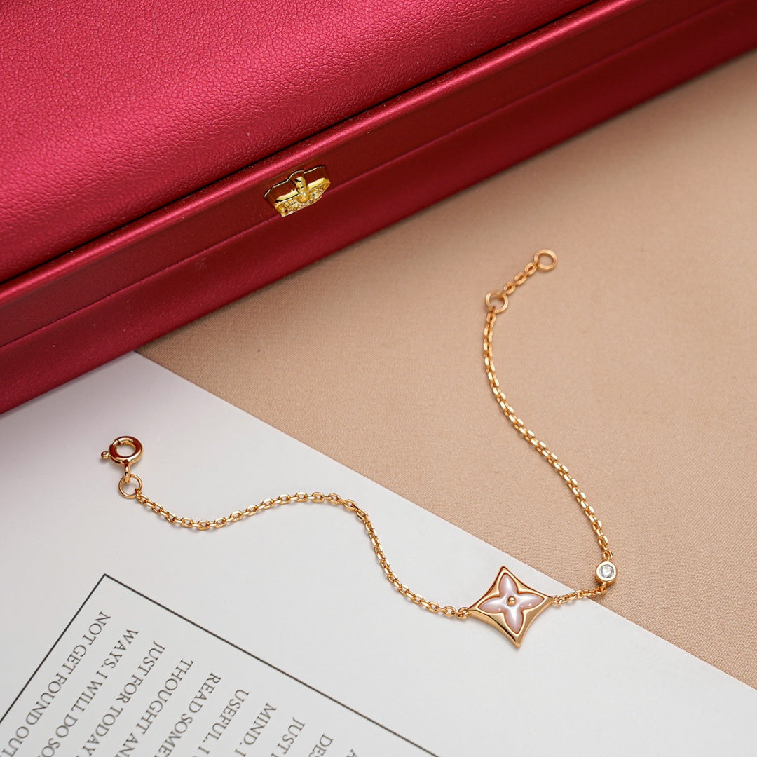 [Regalia Jewelry]STAR 1 DIAMOND PINK GOLD BRACELET