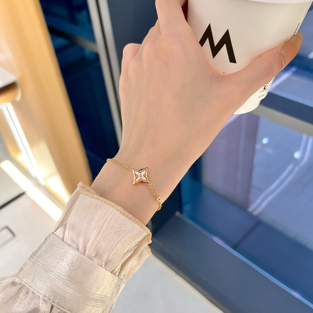 [Regalia Jewelry]STAR 1 DIAMOND PINK GOLD BRACELET