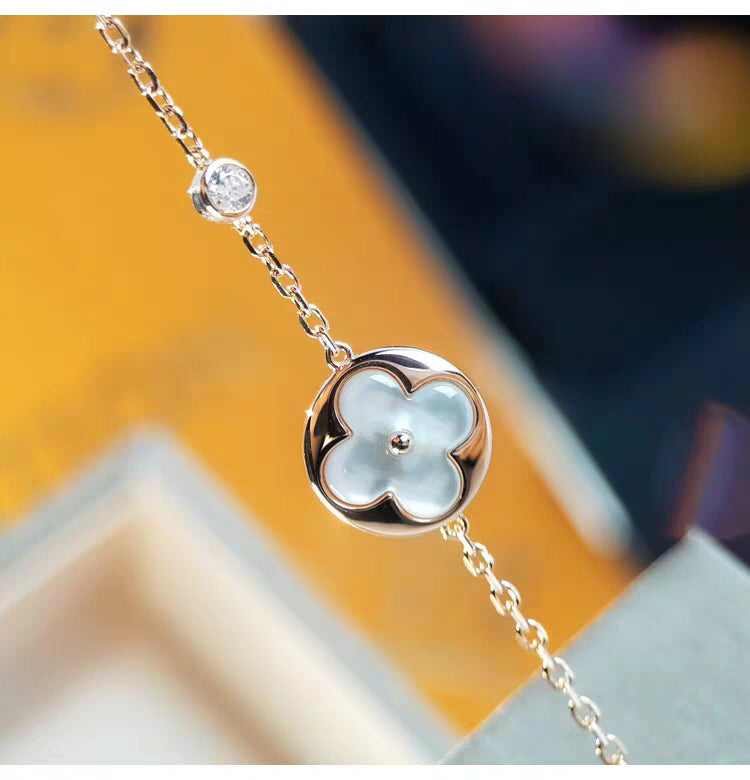 [Regalia Jewelry]SUN MOP GOLD 1 DIAMOND NECKLACE