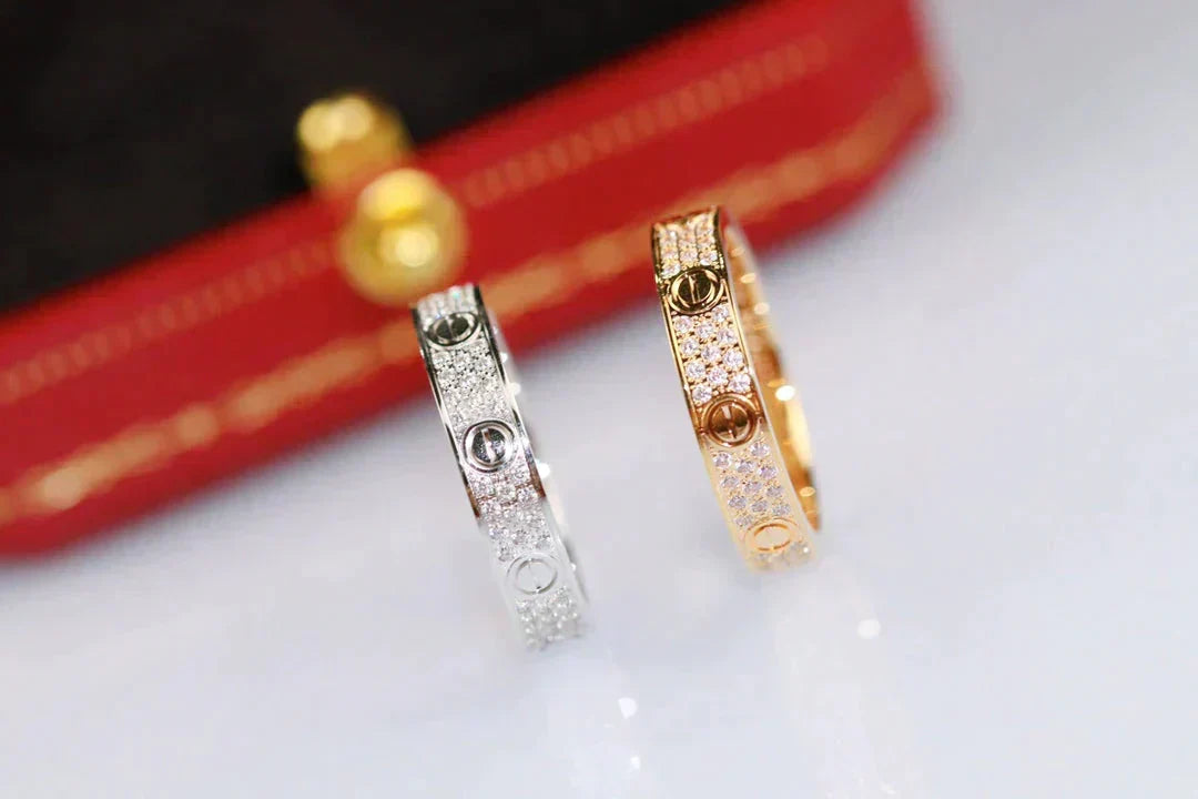 [Regalia Jewelry]LOVE RING 3.6MM DIAMOND PAVED