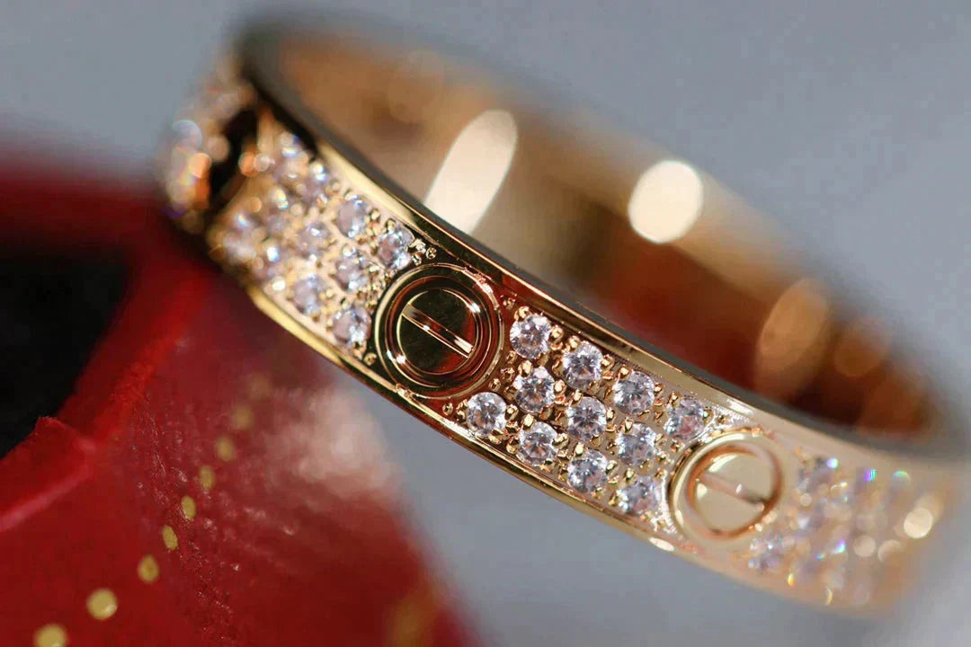 [Regalia Jewelry]LOVE RING 3.6MM DIAMOND PAVED