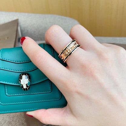 [Regalia Jewelry]ZERO 1 PINK GOLD BLACK CERAMIC RING