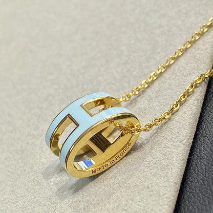 [Regalia Jewelry]POP H LIGHT BLUE NECKLACE