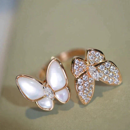 [Regalia Jewelry]TWIN BUTTERFLY DIAMOND MOP RING