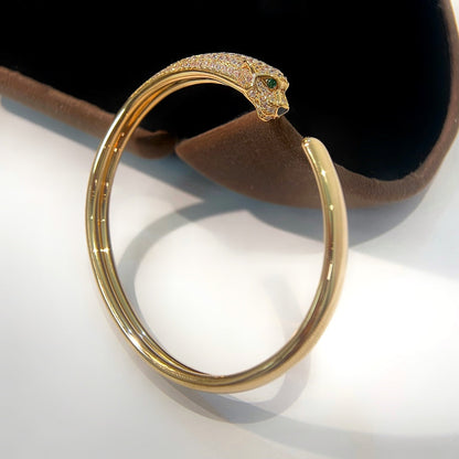 [Lumi Jewelry]PANTHERE GOLD DIAMOND OPEN BRACELET