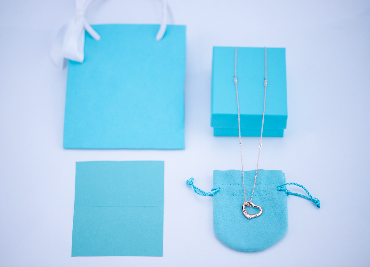 [Regalia Jewels]OPEN HEART PEDANT PINK GOLD NECKLACE