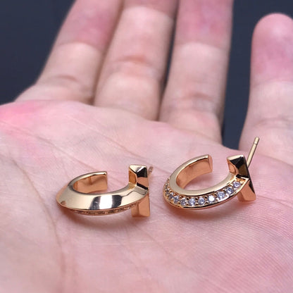 [Regalia Jewels]T HOOP DIAMOND EARRINGS