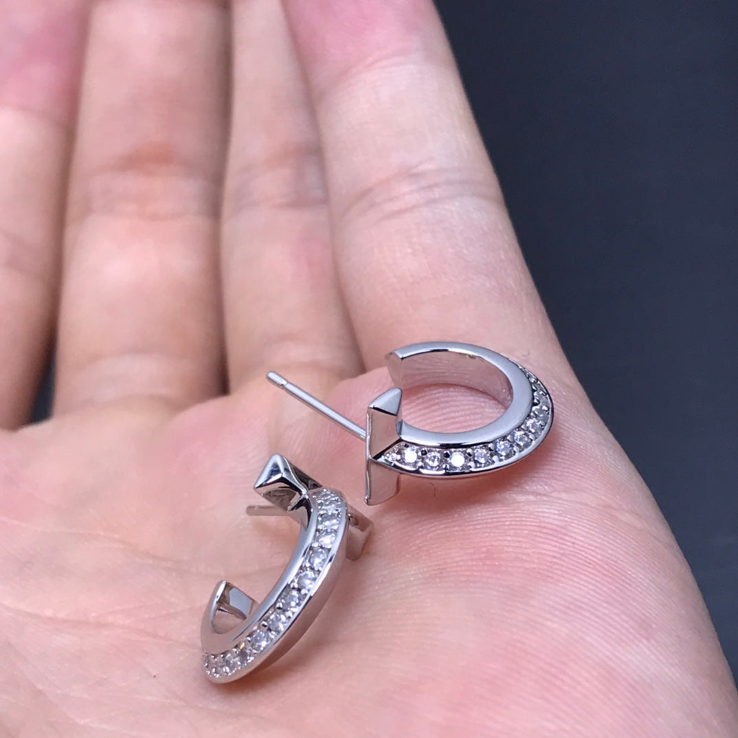 [Regalia Jewels]T HOOP DIAMOND EARRINGS