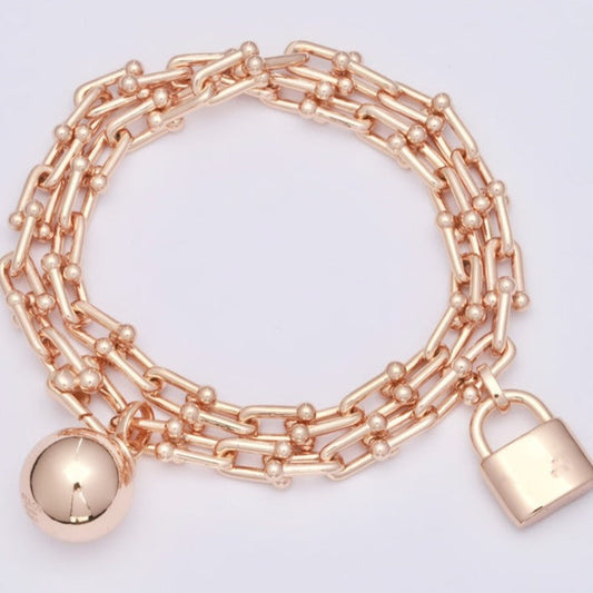 [Regalia Jewels]HARDWEAR WRAP PINK GOLD BRACELET