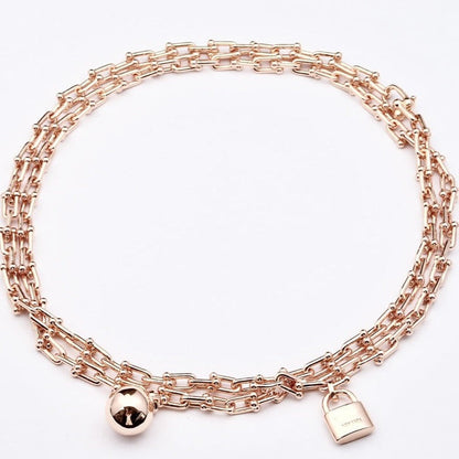 [Regalia Jewels]HARDWEAR PINK GOLD WRAP NECKLACE