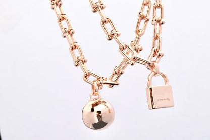 [Regalia Jewels]HARDWEAR PINK GOLD WRAP NECKLACE