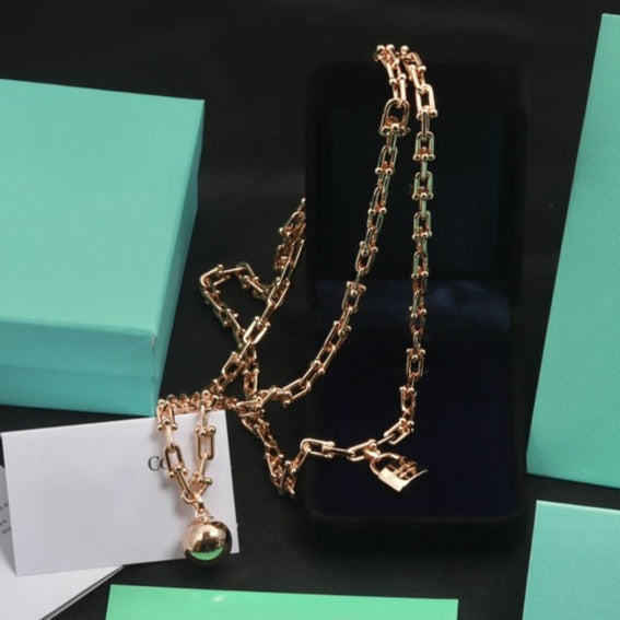 [Regalia Jewels]HARDWEAR PINK GOLD WRAP NECKLACE