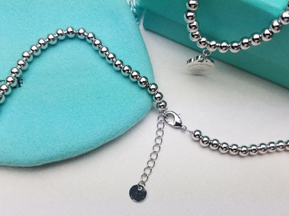 [Regalia Jewels]HEART PEDANT SILVER BALL CHAIN NECKLACE