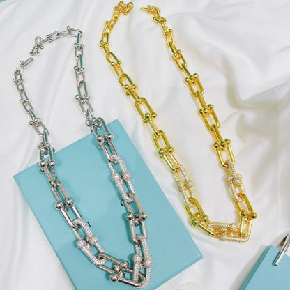 [Regalia Jewels]HARDWEAR NECKLACE DIAMOND PAVED