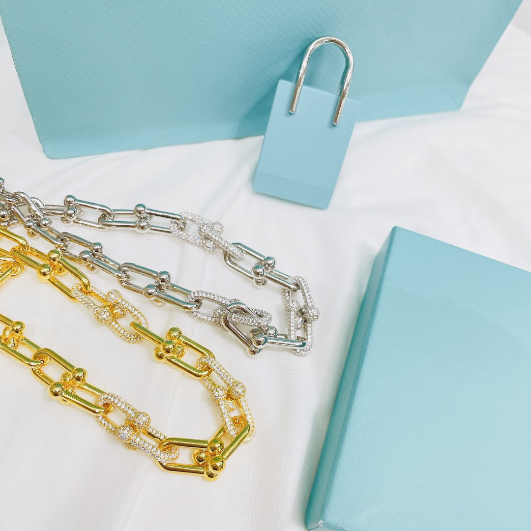 [Regalia Jewels]HARDWEAR NECKLACE DIAMOND PAVED