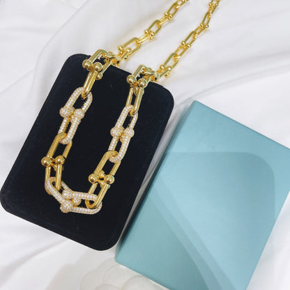 [Regalia Jewels]HARDWEAR NECKLACE DIAMOND PAVED