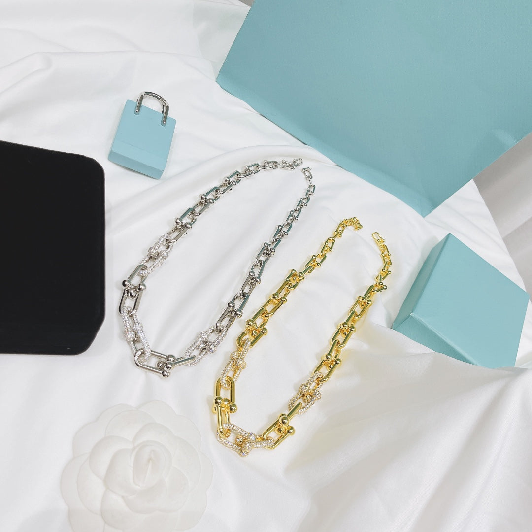 [Regalia Jewels]HARDWEAR NECKLACE DIAMOND PAVED