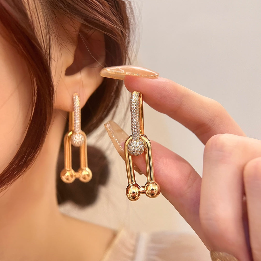 [Regalia Jewels]HARDWEAR DROP DIAMONDS EARRINGS