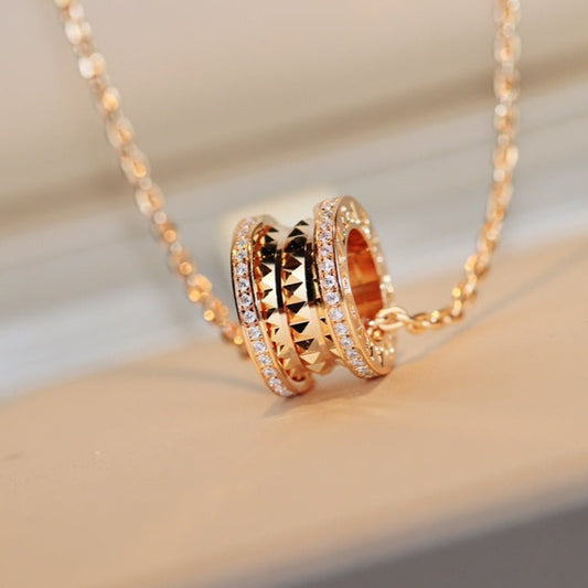 [Regalia Jewelry]ZERO 1 ROCK PEDANT PINK GOLD NECKLACE