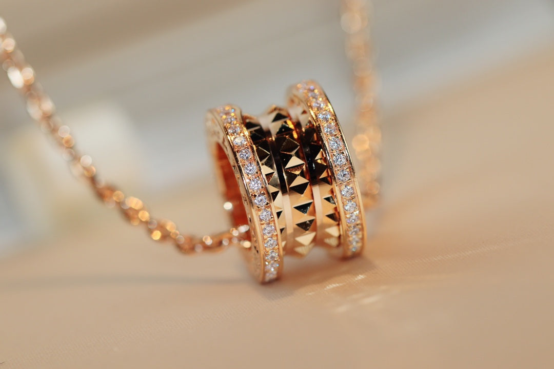 [Regalia Jewelry]ZERO 1 ROCK PEDANT PINK GOLD NECKLACE