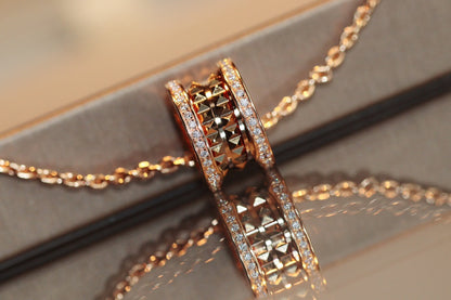[Regalia Jewelry]ZERO 1 ROCK PEDANT PINK GOLD NECKLACE