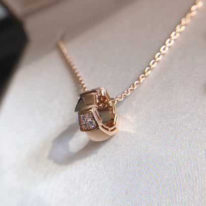 [Regalia Jewelry]SERPENTI PEDANT DIAMOND PINK GOLD NECKLACE