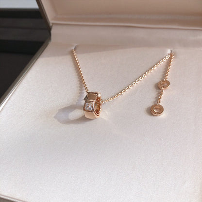 [Regalia Jewelry]SERPENTI PEDANT DIAMOND PINK GOLD NECKLACE
