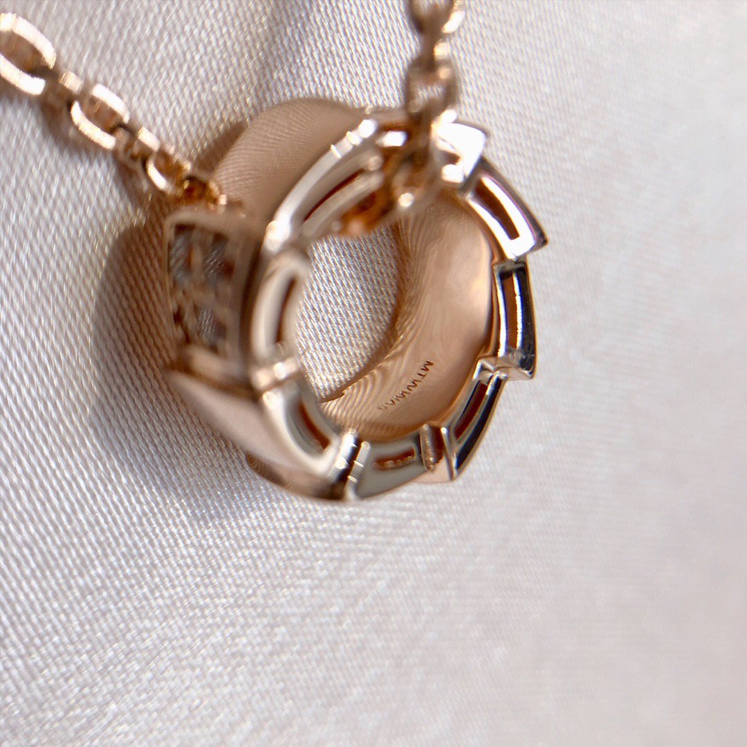 [Regalia Jewelry]SERPENTI PEDANT DIAMOND PINK GOLD NECKLACE