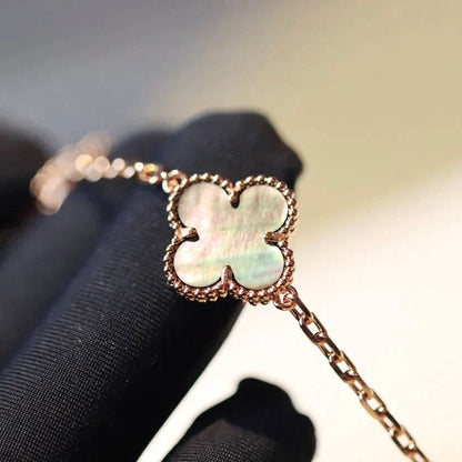 [Regalia Jewelry]CLOVER 20 MOTIFS DARK MOP DIAMOND  NECKLACE