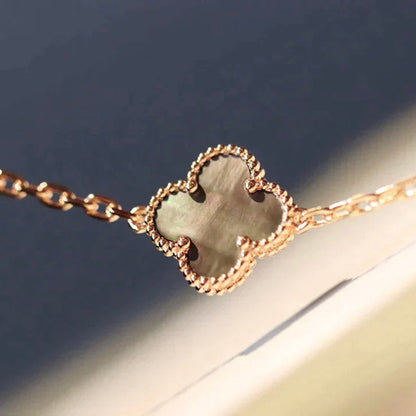 [Regalia Jewelry]CLOVER 20 MOTIFS DARK MOP DIAMOND  NECKLACE