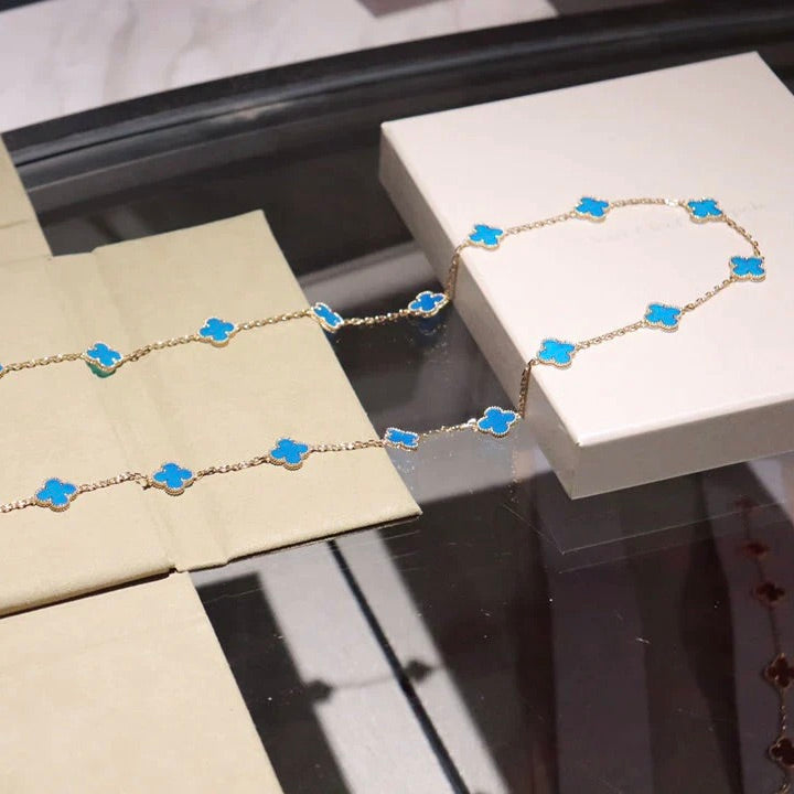 [Regalia Jewelry]CLOVER 20 MOTIFS TURQUOISE GOLD