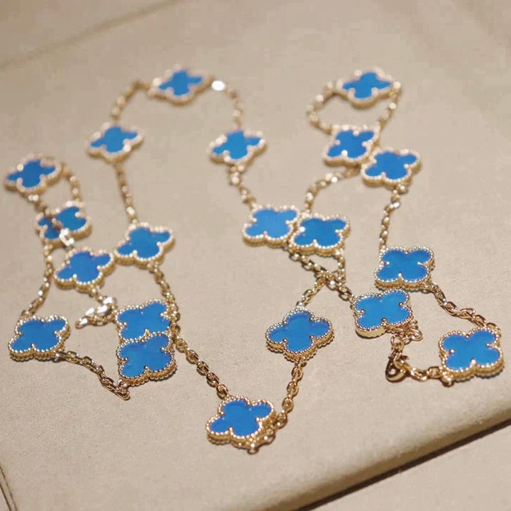 [Regalia Jewelry]CLOVER 20 MOTIFS TURQUOISE GOLD